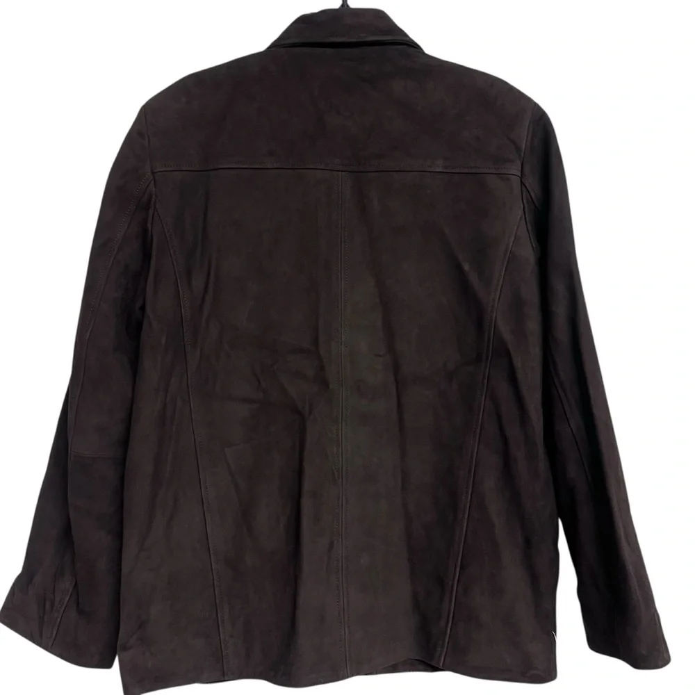 NWT Reformation Veda Lincoln Chocolate Brown Suede Shirt Jacket - Picture 7 of 13